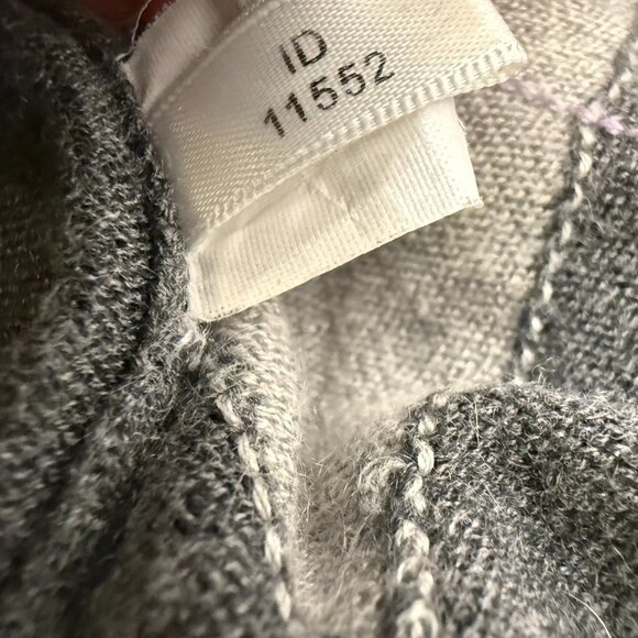 Express Long Sleeve V-Neck Sweater Silk/Cashmere Blend Gray Lavendar Argile Sz L - Picture 5 of 7